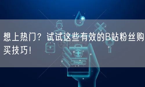 想上热门？试试这些有效的B站粉丝购买技巧！