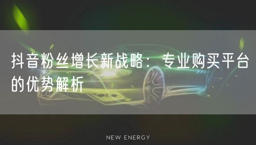 抖音粉丝增长新战略：专业购买平台的优势解析