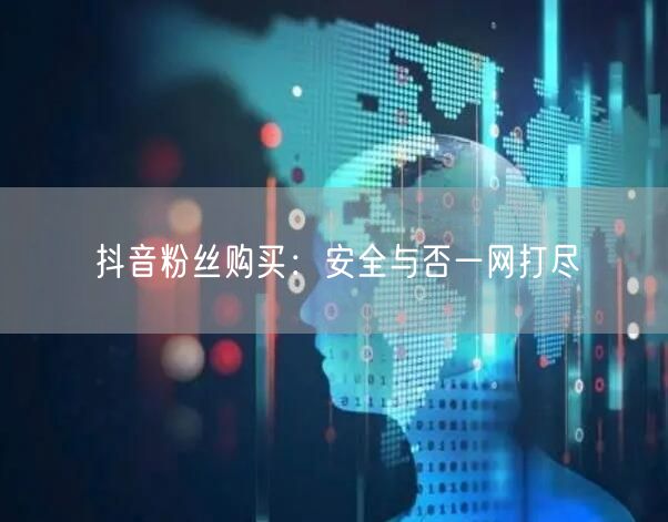 抖音粉丝购买：安全与否一网打尽