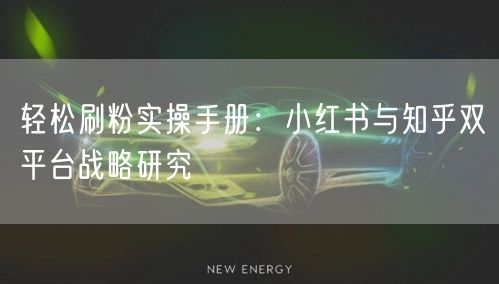 轻松刷粉实操手册：小红书与知乎双平台战略研究