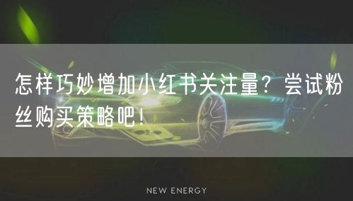 怎样巧妙增加小红书关注量？尝试粉丝购买策略吧！