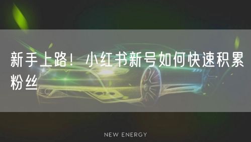 新手上路！小红书新号如何快速积累粉丝