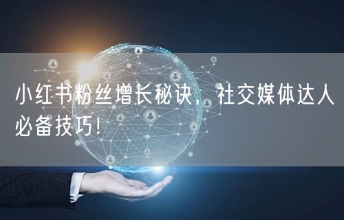 小红书粉丝增长秘诀，社交媒体达人必备技巧！