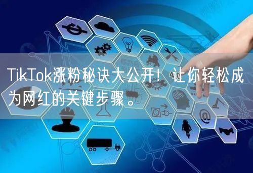 TikTok涨粉秘诀大公开！让你轻松成为网红的关键步骤。